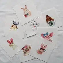 Милый Кот, 12x12 см, 8 шт., дизайнерская хлопковая льняная ткань для творчества, сумка и нашивка в виде животных для шитья дома