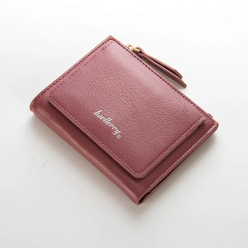 Роскошный брендовый Топ кожаный мини кошелек женский маленький кошелек женский кошелек на молнии Держатель для карт милый Дамский кошелек W159 - Цвет: rose