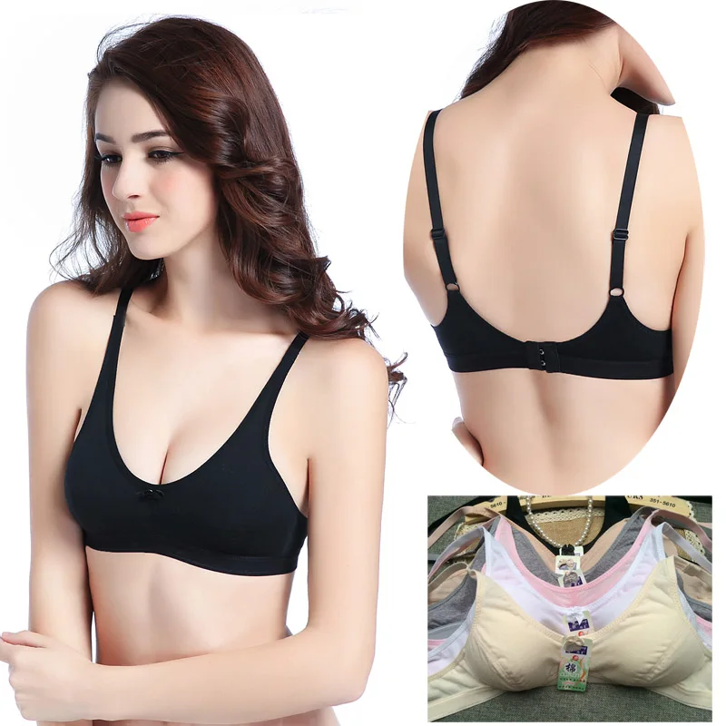 Yenlice Young girl Bras Cotton Womens Push Up Bra Comfortable Tank Underwear Students Bra (32 34 36 38 40 42) 4 Color