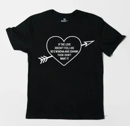 Если любовь не чувствует футболка в стиле 90-х Костюмы Футболки для девочек гранж tumblr рубашка любят наряды Высокое качество хлопковые топы