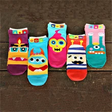 Горячая распродажа! Женские милые носки с героями мультфильмов; 5 пар/лот; дышащие хлопковые носки с героями мультфильмов; женские и женские летние забавные носки