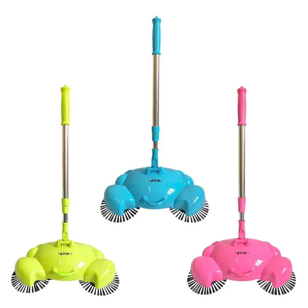 

Household Floor Sweeping Machine Rotatable Cleaner Without Electricity Handheld Sweeper With Adjustable Handle Cleaning Tool
