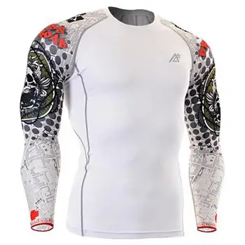 

big size training clothing white skull tops clothes skulls printing clothing for sports white gym fitness exercise size s-4xl