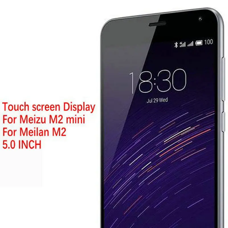 High Quality LCD Display Touch Screen Digitizer Assembly Replacement Accessories For Meizu M2 Mini Cellphone Black