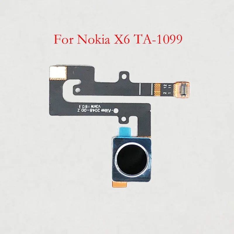 Fingerprint Menu Return Sensor Flex Cable For Nokia X6 TA-1099 ta1099 Touch Home Button Ribbon | Мобильные телефоны и