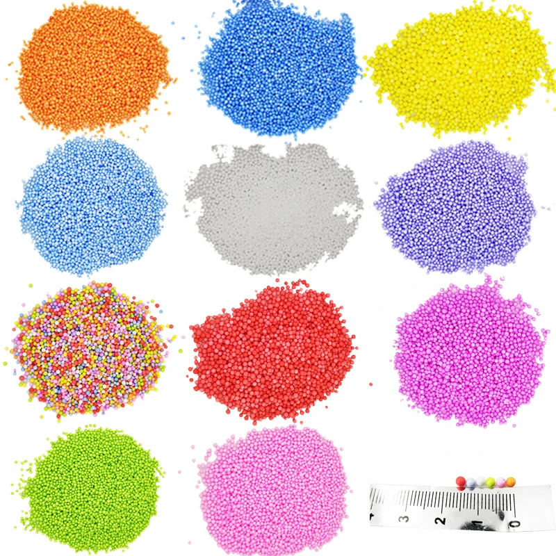 5500Pcs DIY Snow Mud Particles Slime Foam Balls Beads DIY Wedding Party Decoration Polystyrene Filler Crafts 2-3mm For Children