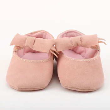 

Babies Shoes Bow-knot Design Slip-On Baby Shoes Pure Handmade Factory Price For Age 0-15 Months New Infant Toddler First Walkers