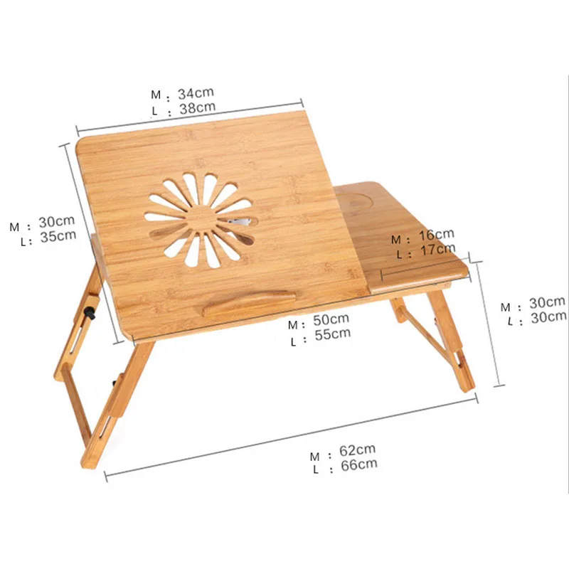 Регулируемая Складная портативная бамбуковая подставка для планшета ноутбук стол для кровати диван кровать лоток для пикника столы