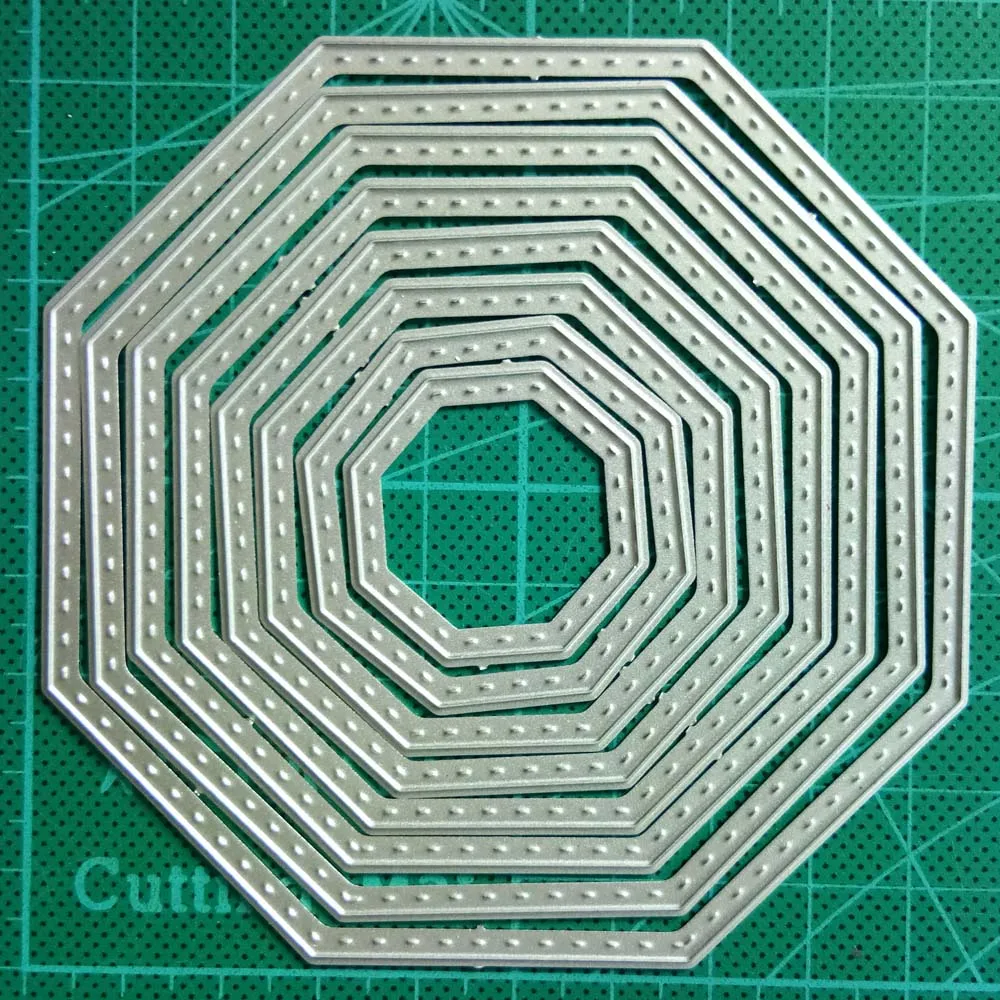 

Octagon nested Frame metal cutting Dies Scrapbooking Craft Die Cut create Emboss paper card make Stencil 95*95mm