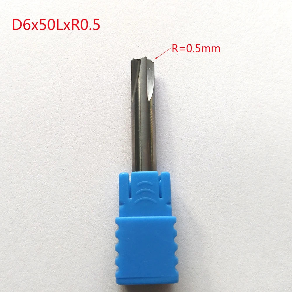 

D6*50L*R0.5/R1/R1.5/R2/R2.5 HRC50 Solid carbide chamfering milling cutter Corner radius route bits for Aluminum tools