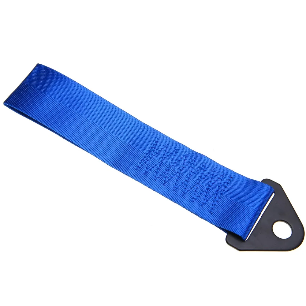 Mayitr Blue High Strength Car Racing Tow Strap Nylon Strap Metal