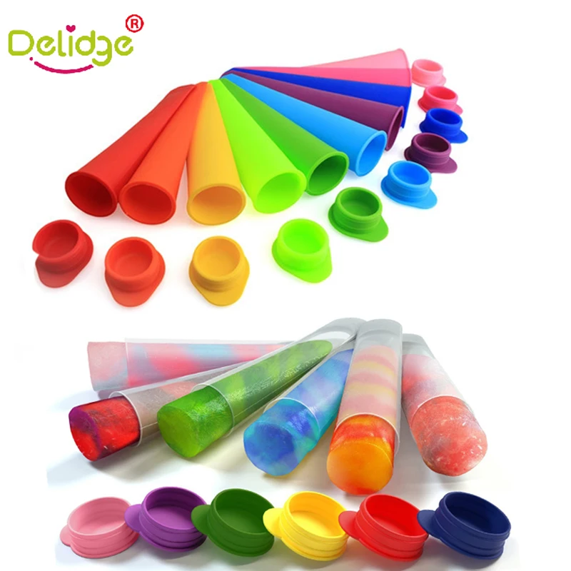 Delidge 1pc Popsicle Ice Cream Mold Silicone Diy Fruit Popsicle Fruit Sugar Pudding Mold Ice Cream Making Tools