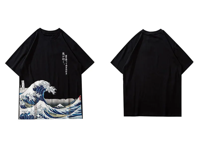 Japanese Ukiyo-E Mount Fuji Wave Print Tshirts 2