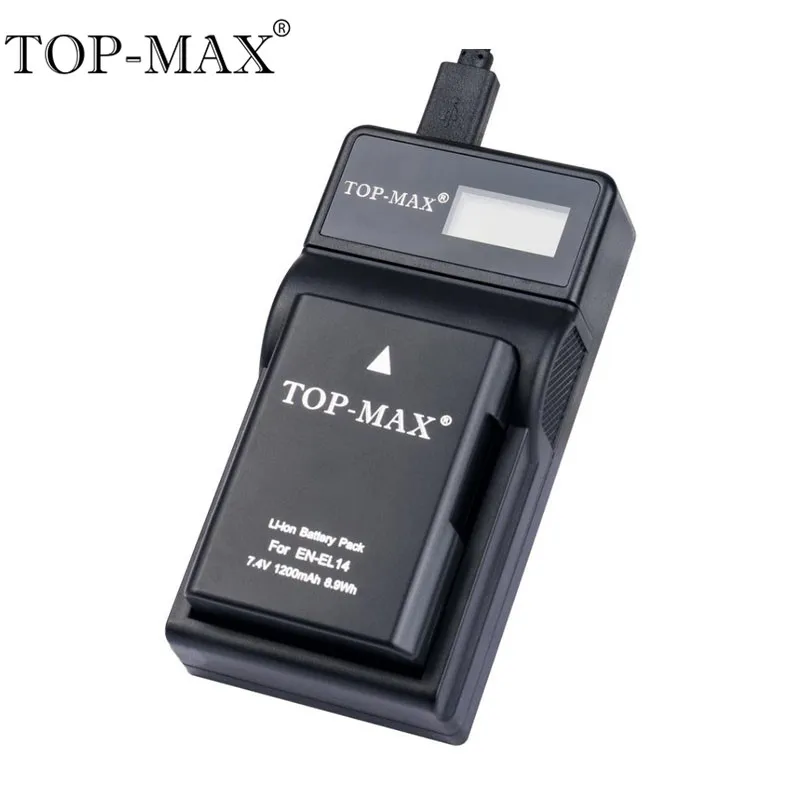 TOP-MAX EN-EL14 Smart USB Battery Charger With USB Cable For Nikon D3100 D3200 D5100 D5200 D5300 D5500 P7000 P7100 P7200 P7700 TOP-MAX EN-EL14 Smart USB Battery Charger With USB Cable For Nikon D3100 D3200 D5100 D5200 D5300 D5500 P7000 P7100 P7200 P7700