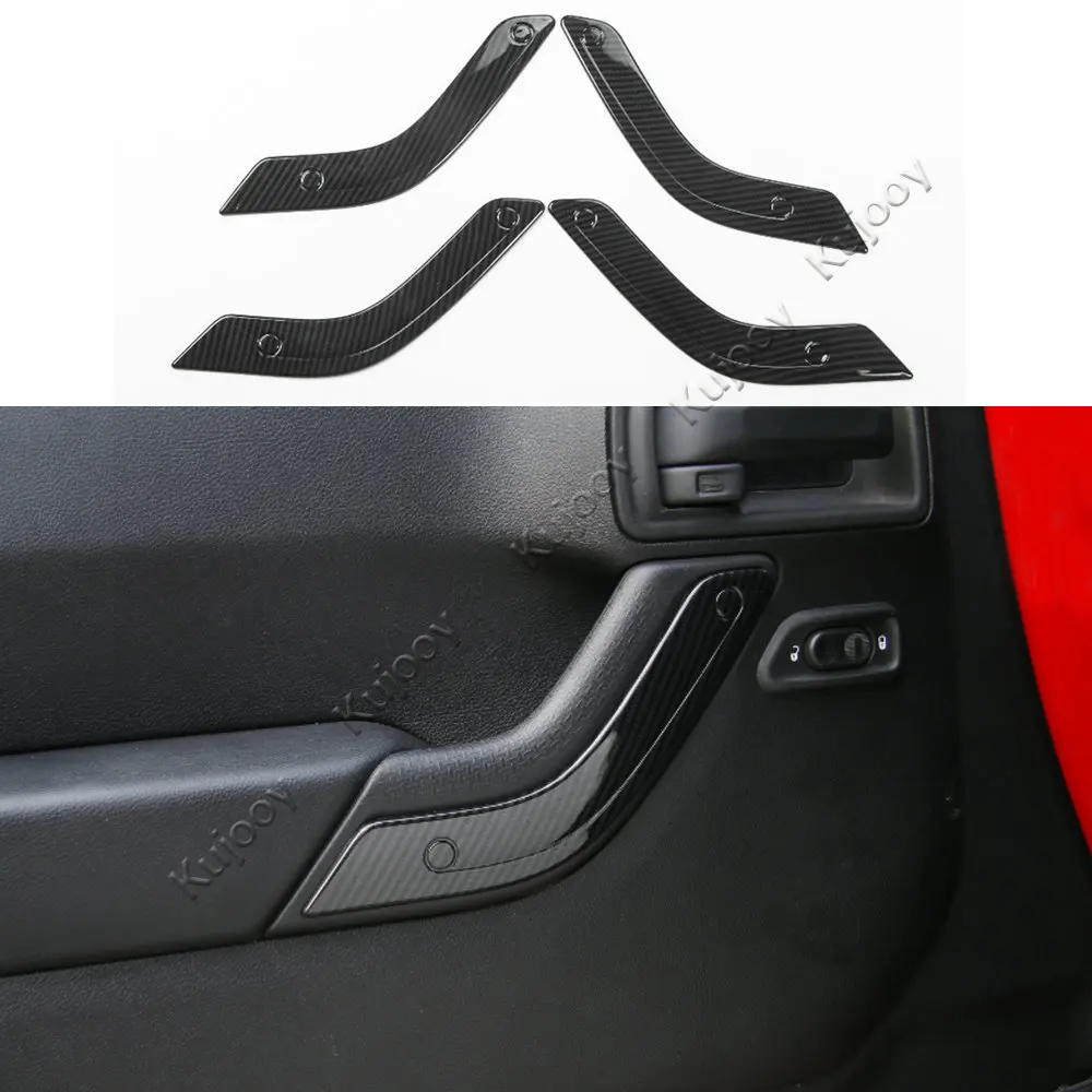 Carbon Fiber Grain Car Inner Side Door Handle Bowl Cover