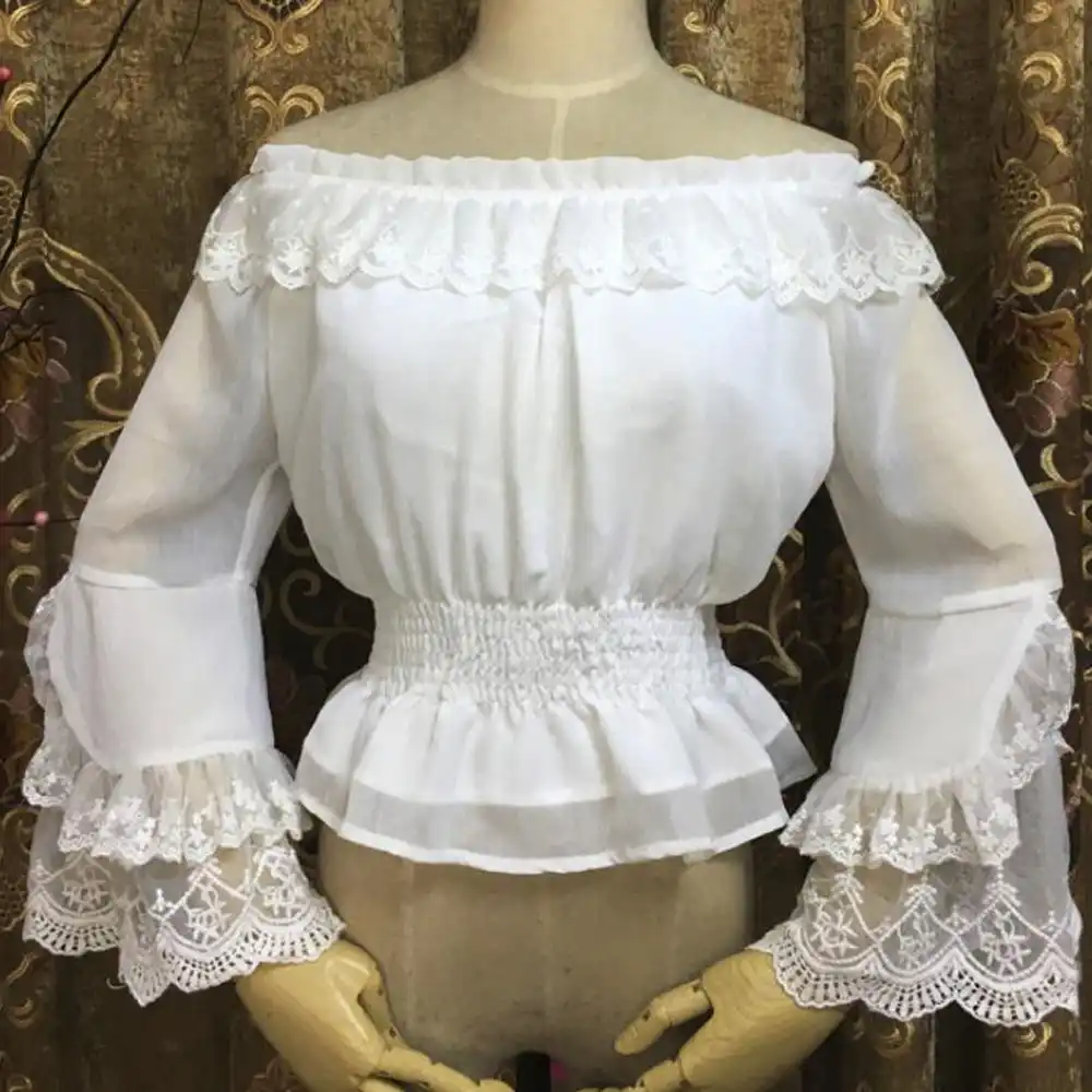 ruffle lace shirt