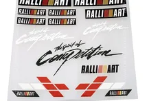 12x12cm RALLIART Competition Sticker Set Refitting Car Styling Decals DIY Body Window Exterior Interior Decor for Mitsubishi