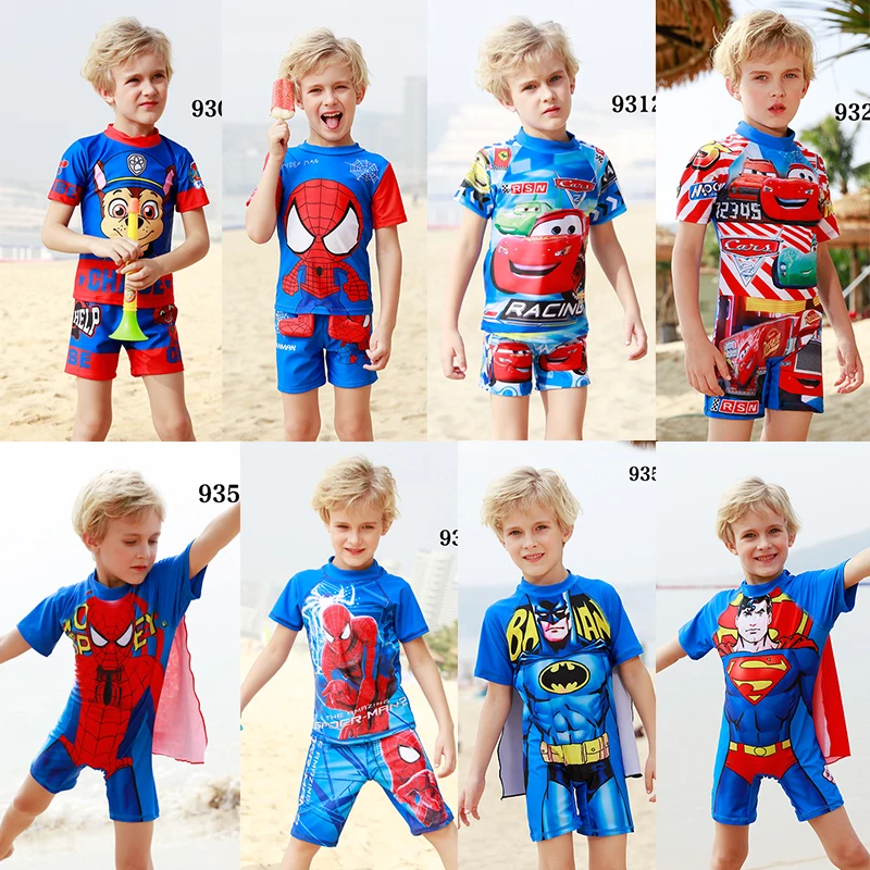 

Aitonoble Boys Swimsuit Cosplay Rash Guard Rashaguard and Boys Boxer Trunks Sun Protection UPF 50+ Swimming Pool swimsuits