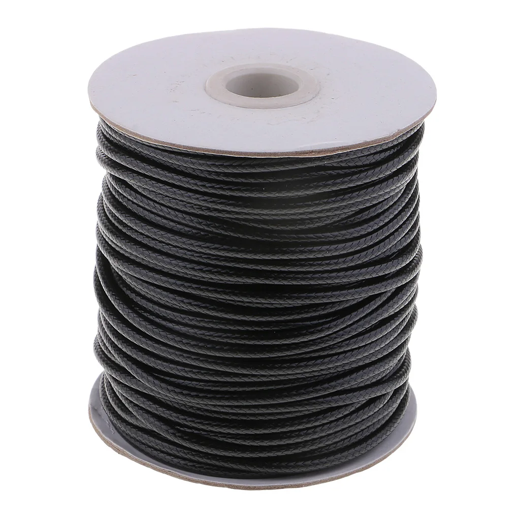 49 Yards/Roll Waxed Cotton Cord DIY Necklace Bracelet Jewelry Beading Making String 3mm 4mm Round Leather Sewing Thread