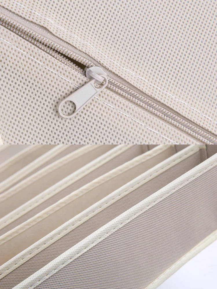 3pcs/set Underwear Drawer Organizers For Home Folding Bra Socks Storage Organizadores With Zipper Non-Woven Underwear Organizer