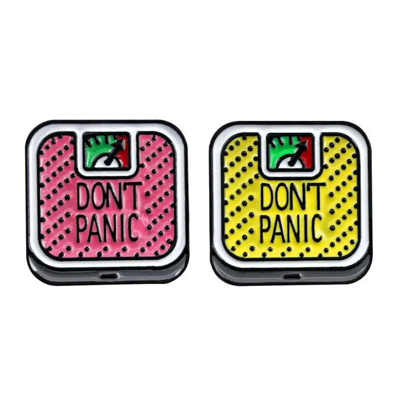 

Cartoon Cute Don't Panic Weighing Scale Alloy Brooch Mini Pins Badge Enamel Lapel Pin Cute Dresses Hat Scarf Decor Accessory