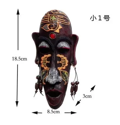 Африканский персонаж маска орнамент украшение стены креативная Стена ретро Ностальгический Бар Настенные декорации - Цвет: S1