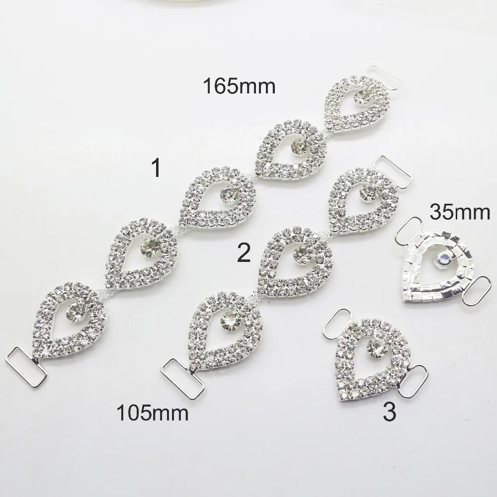 

New sales price Three sizes 2 pcs / lot Rhinestone Bikini Connectors For Bikini Decoration Accessories Free Delivery