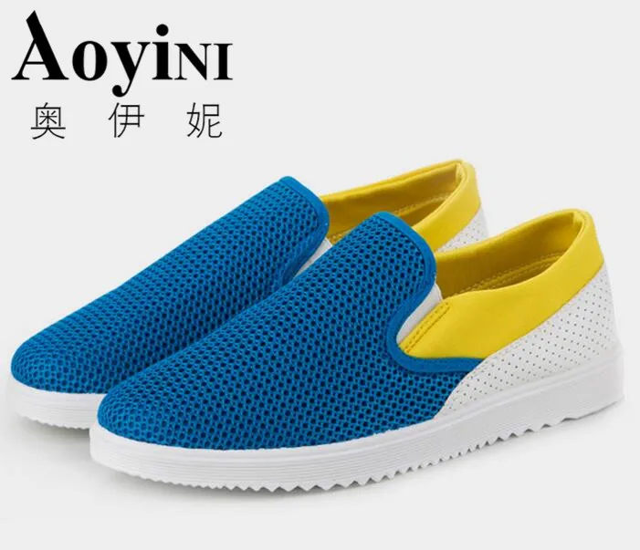 

2017 New Spring Breathable Men 's Casual Shoes Korean Version Of the Board Non - Slip Men' s Mesh Mesh Surface Shoes Zapato