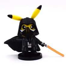 Buy 1pcs 11CM Pikachu Cosplay Star Wars Darth Vader PVC Figure Collectible Cool Model Toy Brinquedos Free Shipping Free Shipping