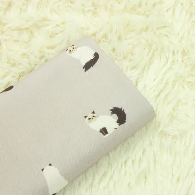 Импортная однотонная хлопковая ткань с рисунком кошек и собак, мягкая ткань для одежды, A767 - Цвет: color 3