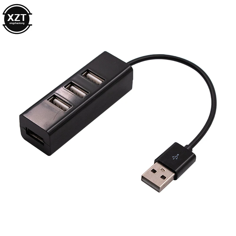 

High Quality USB 2.0 Hi-Speed 4 Port USB Hub Splitter Hub Adapter For PC Computer For Portable Hard Drives 0