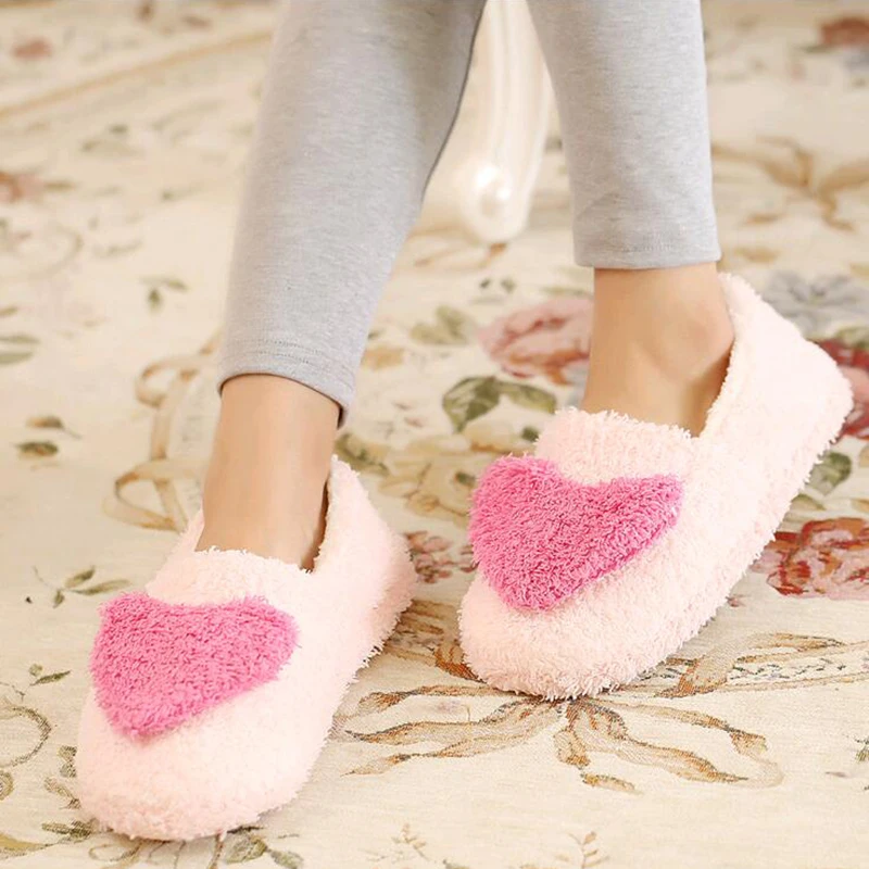 Women Love House Slippers 2016 hot Plush Warm Home Slippers Thermal Indoor Slipper for Autumn Winter