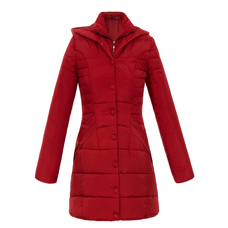 Women Casual Coat 2018 Winter Carnival Black Plain Hooded