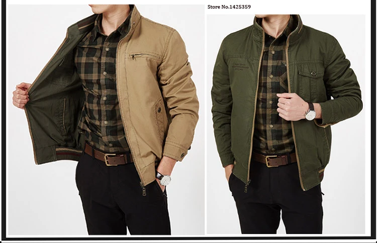 Осенняя мужская двусторонняя куртка, Мужская куртка в стиле милитари, пальто для мужчин, хлопок, однотонная куртка для мужчин размера плюс L-5XL