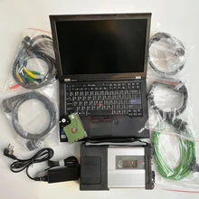 MB Star C5 V12/ программное обеспечение X DTS Monaco в 320GB HDD и б/у ноутбук T410 4G для считывания кода и сканирования инструментов автоматической диагностики
