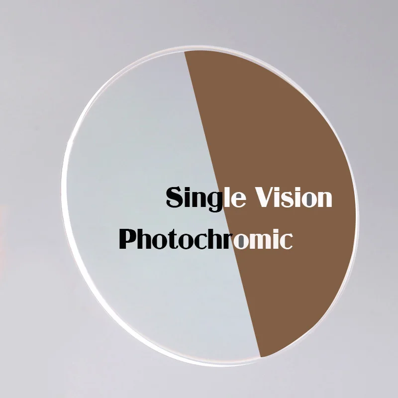 Prescription Single Vision Lenses Anti Blue Ray Photochromic Myopia Eyeglasses Lens MR-8 Rimless Glasses Optical Lenses BOER