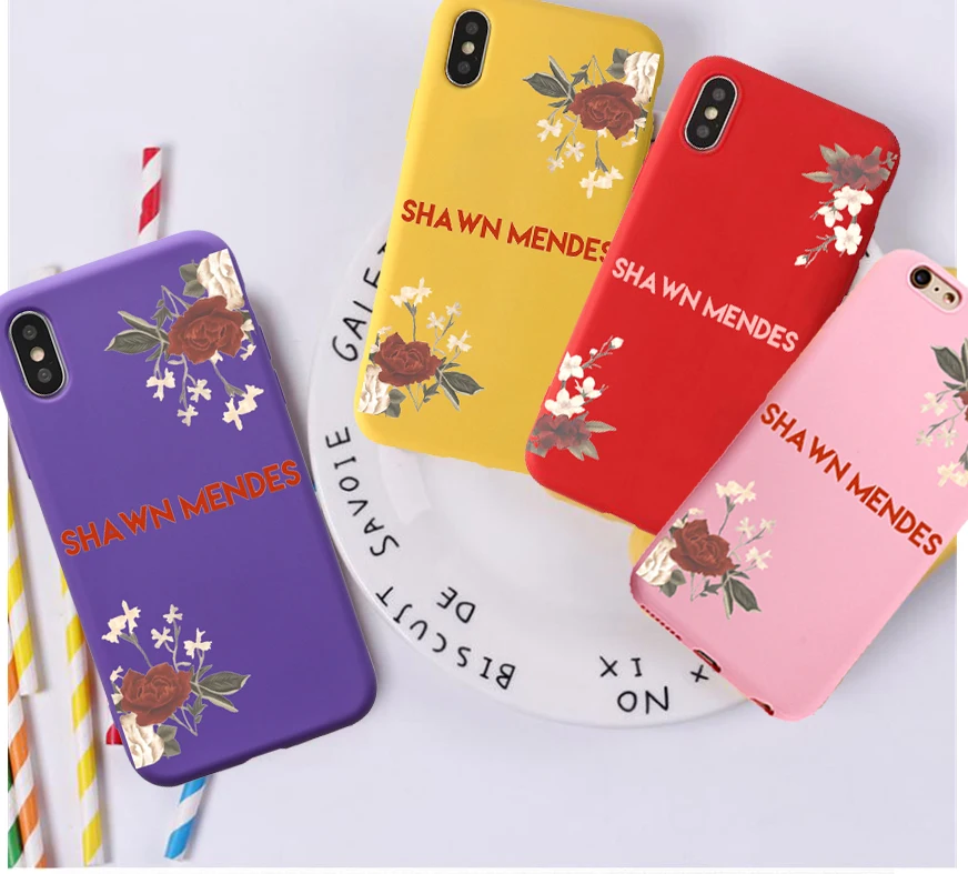 Shawn Mendes In my blood Candy Color TPU Case phone For iphoneX 7 8 XS XR XSMAX Pink Red Yellow purple White Cover