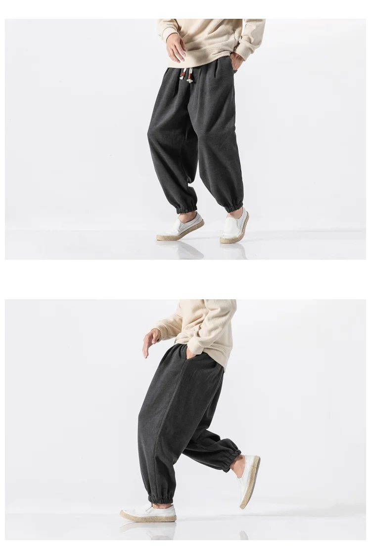 Zongke, китайский уличный стиль, шерстяные теплые зимние штаны, мужские джоггеры, спортивные штаны, штаны в стиле хип-хоп, Мужская одежда, 2018