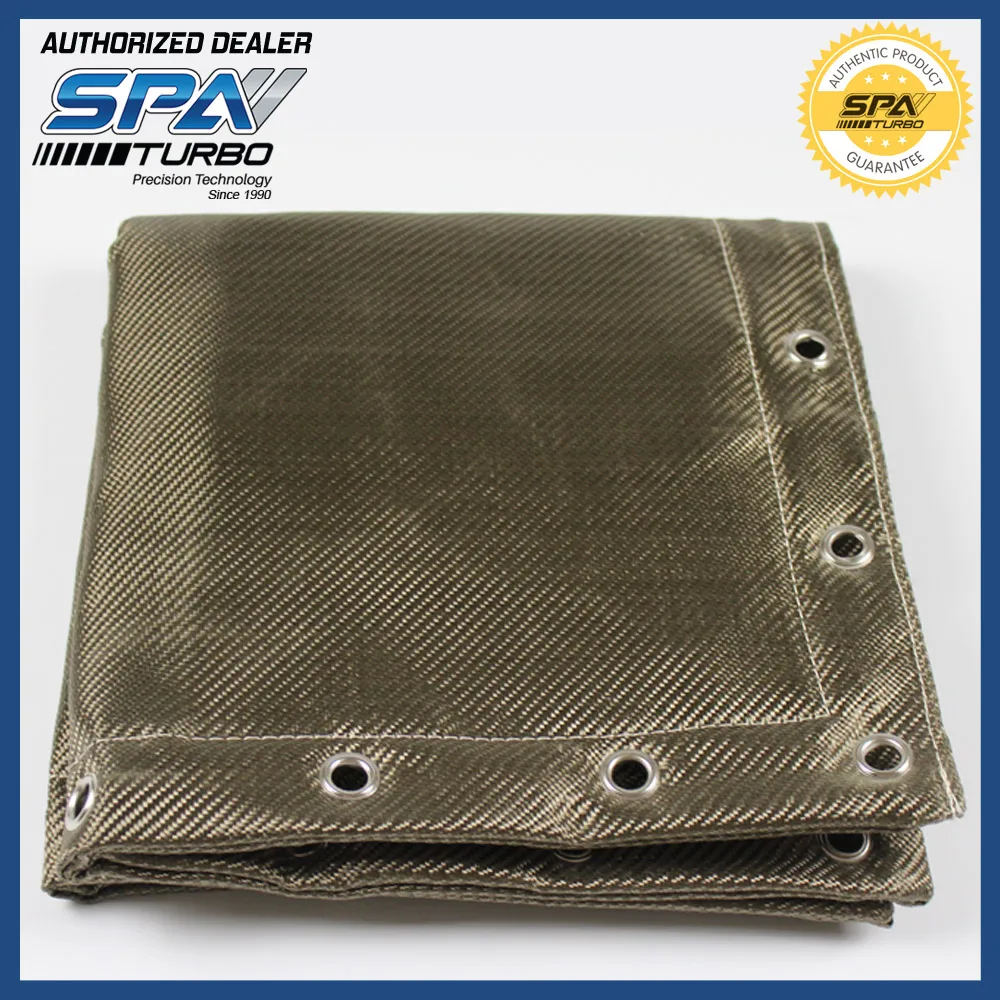 Titanium basalt fiber Heat resit mat fire blanket with eylets 24cm x