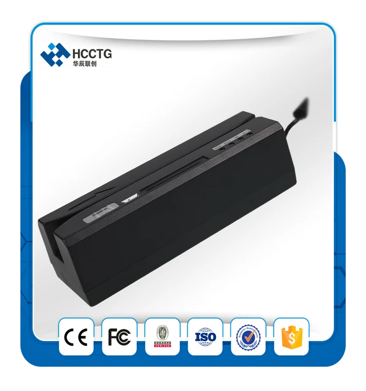 USB считыватель магнитных карт и 13,56 МГц RFID. IC Картридер для чиповых карт писатель с RFID считыватель смарт-карт комбо-HCC80