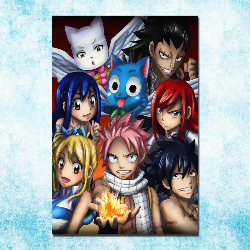 

Fairy Tail Hot Anime Art Silk Poster Canvas Print 13x20 24x36 inch-002