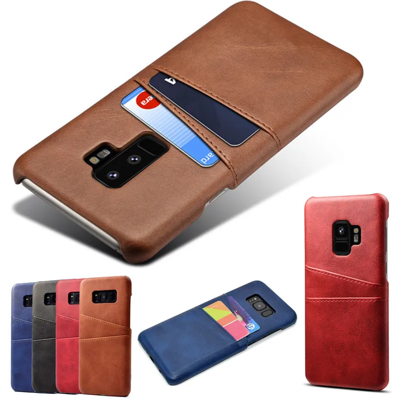 

YISHANGOU Phone Case For Samsung S9 Plus Note8 Hybrid PU Leather Hard PC Card Holder Back Cover For Galaxy S8 Plus A8 Plus 2018
