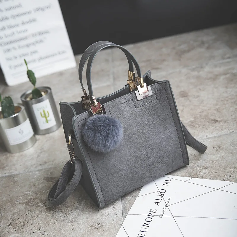 Женские сумки через плечо из искусственной кожи с помпоном и перьями bolsa bolsos sac bolso