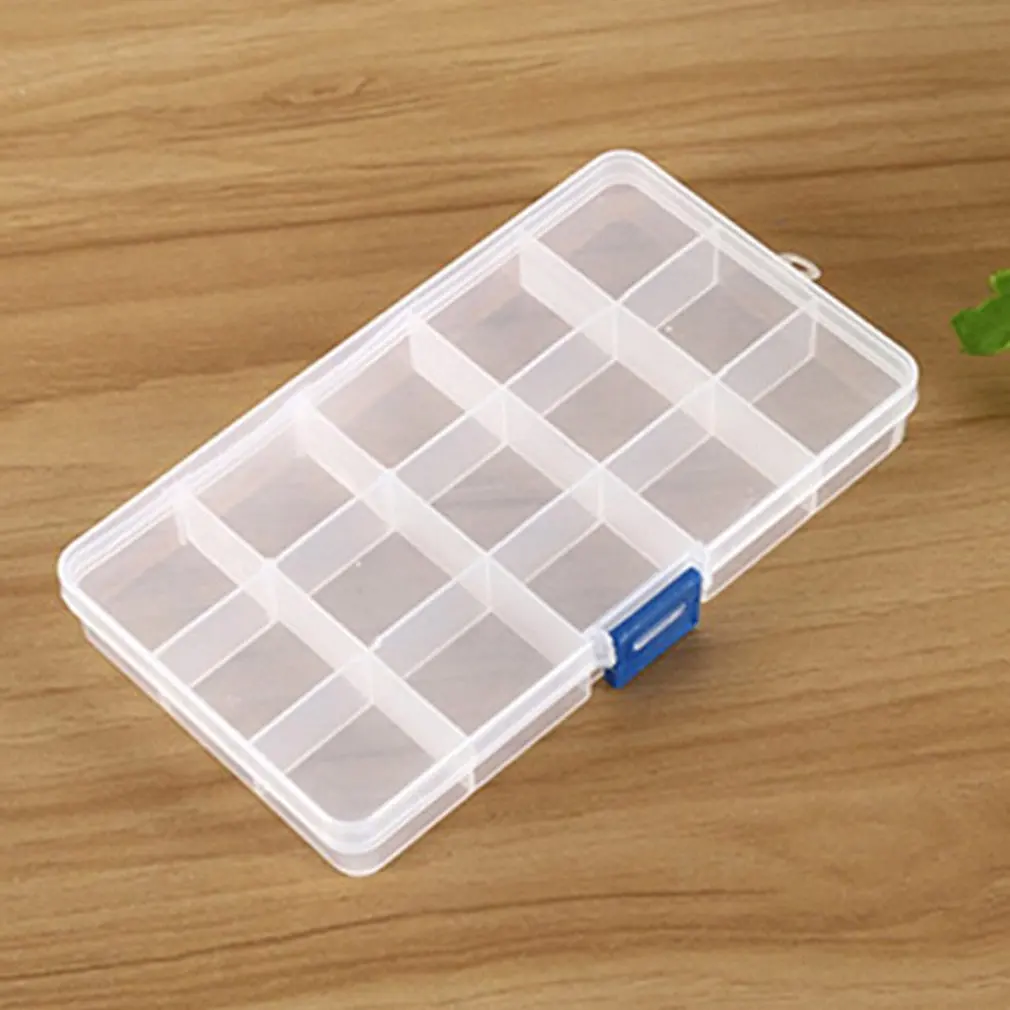 

15 Grids Cosmetic Organizer Store Qtip Container Transparent Small Swabs Box Jewelry Storage Box Holder and Candy Jars