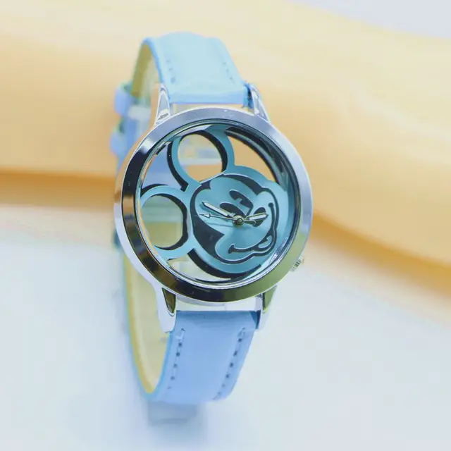 NEW Fashion Lovely women gilrs Hollow Out Minnie Mouse Style Dial Leather Quartz NEW Fashion Lovely women gilrs Hollow Out Minnie Mouse Style Dial Leather Quartz