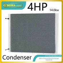 4HP high efficient microchannel cocondenser without fan for air source heat pump dry chamebers replace MCHE