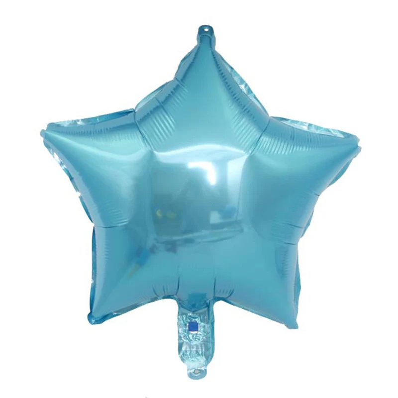 10 шт. пятиконечный шар из фольги в форме звезды 10 дюймов детский душ Детский день рождения товары детские шары Globos Свадебный декор - Цвет: light blue