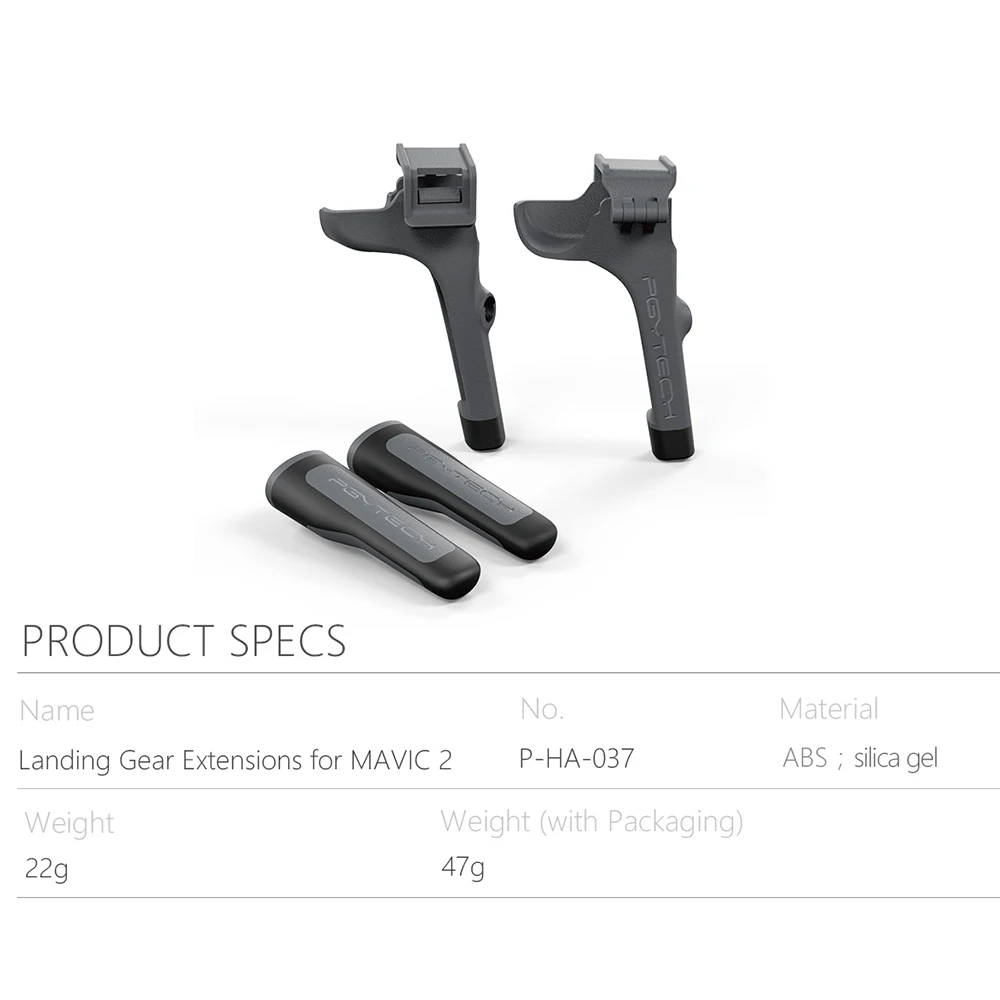 PGYTECH Mavic 2 Pro Расширенный посадочный механизм удлинитель для ног Держатель скелетов для DJI Mavic 2 Zoom посадочные ножки аксессуары