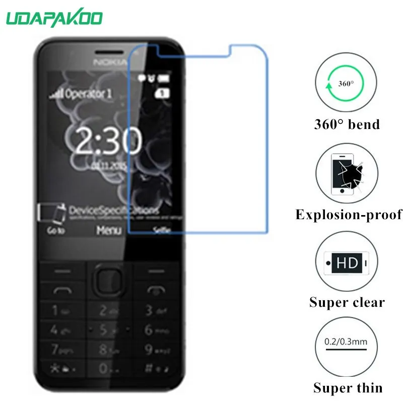 Udapakoo прозрачная закаленная(мягкое стекло) пленка для Nokia 230 нано взрывозащищенное стекло протектор экрана