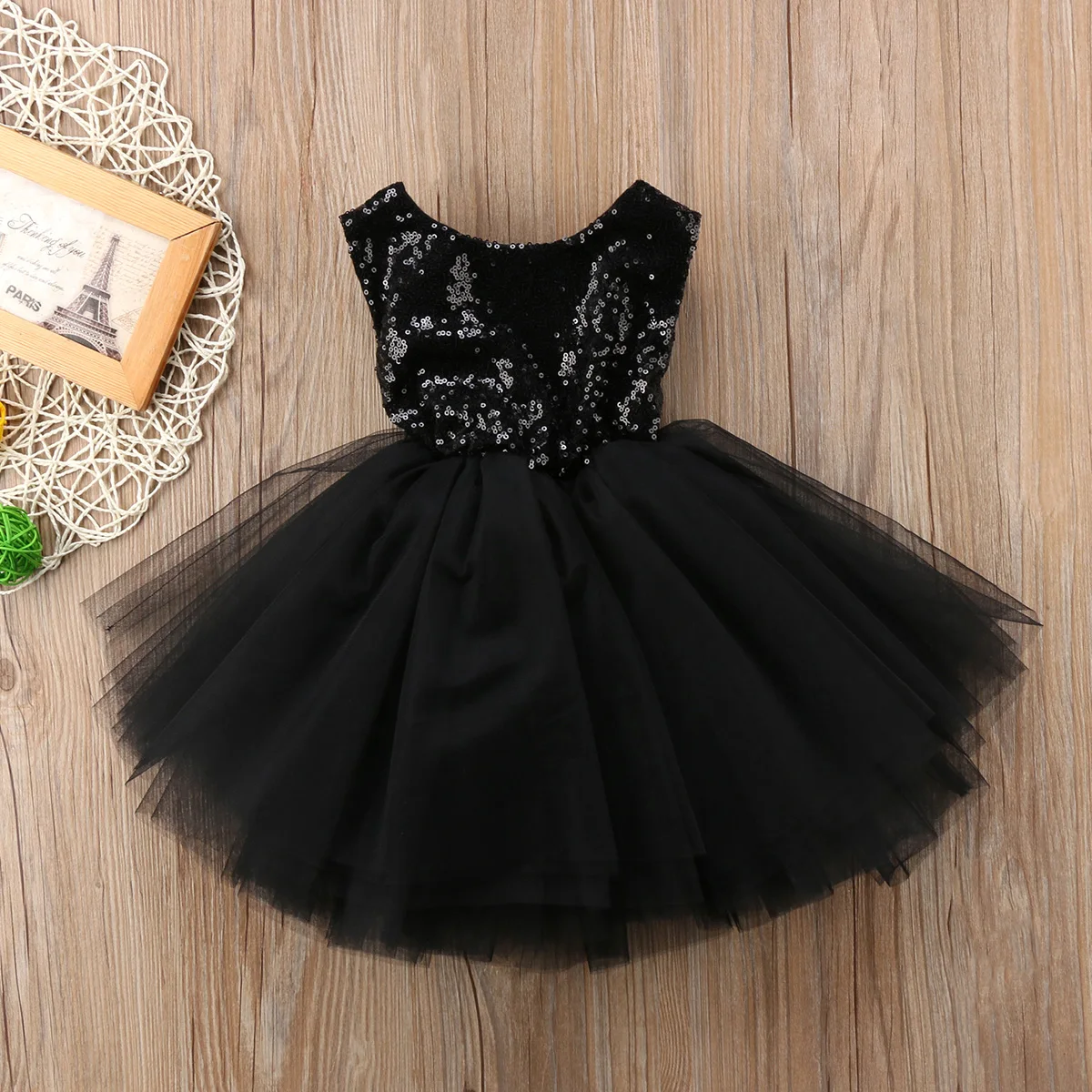 Sequins Kids Babys Girls Clothes Sleeveless Lace Flower Dress Tutu Party Dress Backless Bridesmaid Dresses Kid Baby Girl Clothes